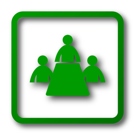 Meeting room icon. Internet button on white background.の写真素材
