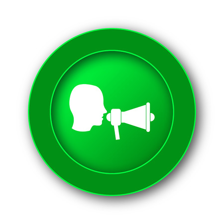 Megaphone icon. Internet button on white background.の写真素材