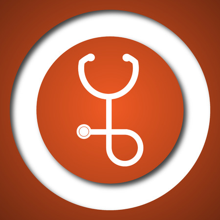 Stethoscope icon. Internet button on white background.の写真素材