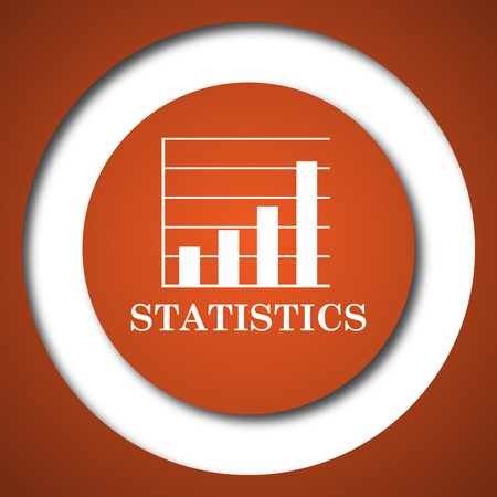 Statistics icon. Internet button on white background.の写真素材