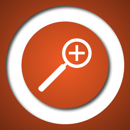 Zoom in icon. Internet button on white background.の写真素材