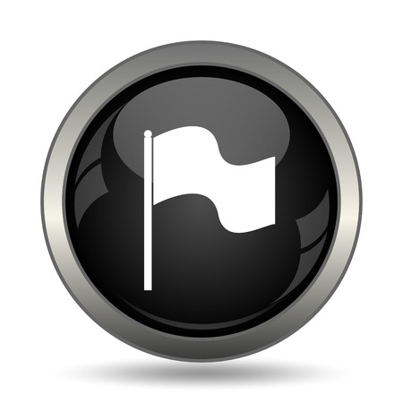 Flag icon. Internet button on white background.の写真素材