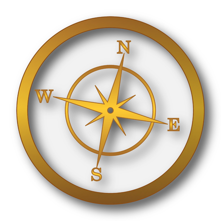 Compass icon. Internet button on white background.の写真素材