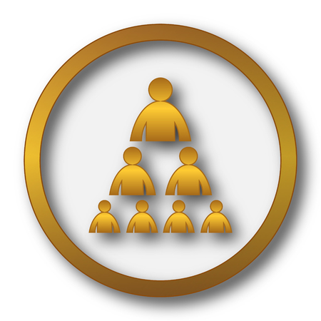 Organizational chart with people icon. Internet button on white background.の写真素材