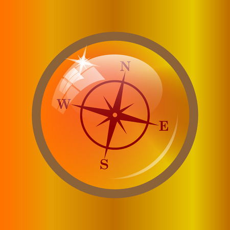 Compass icon. Internet button on colored background.の写真素材