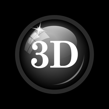 3D icon. Internet button on black background.の写真素材