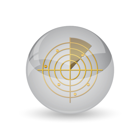 Radar icon. Internet button on white background.の写真素材