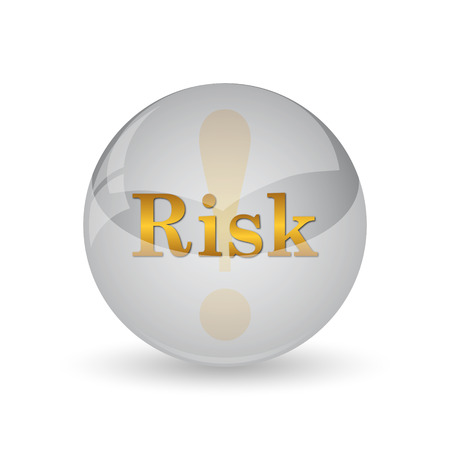 Risk icon. Internet button on white background.の写真素材