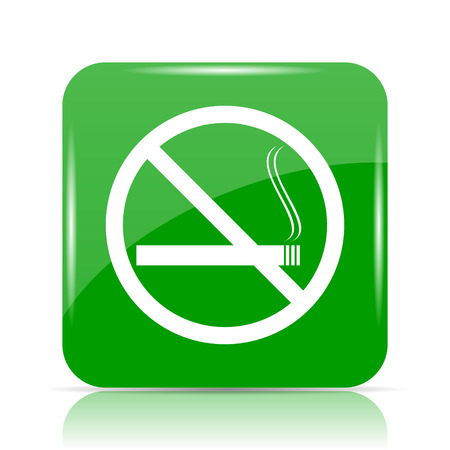 No smoking icon. Internet button on white background.の写真素材
