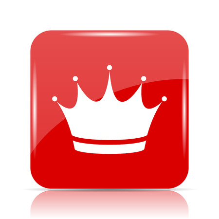 Crown icon. Crown website button on white background.の写真素材