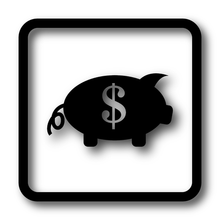 Save money icon, black website button on white background.の写真素材