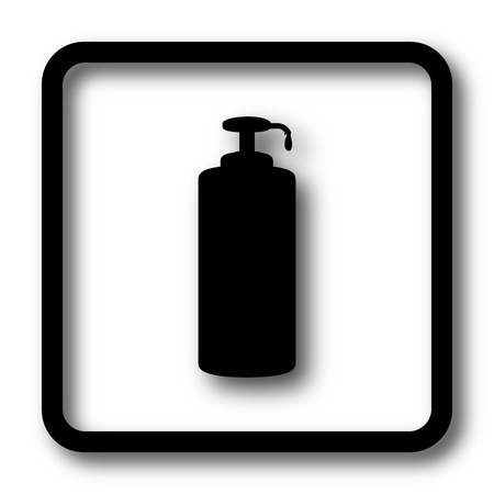 Soap icon, black website button on white background.の写真素材