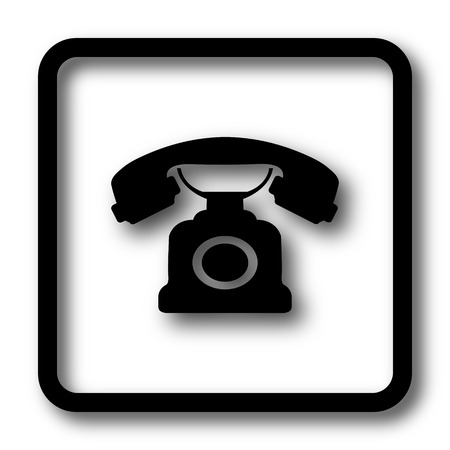Phone icon, black website button on white background.の写真素材
