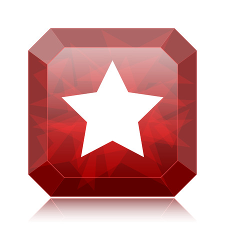 Favorite  icon, red website button on white background.の写真素材