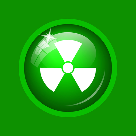 Radiation icon. Internet button on green background.の写真素材
