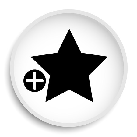 Add to favorites icon. Add to favorites website button on white background.の写真素材