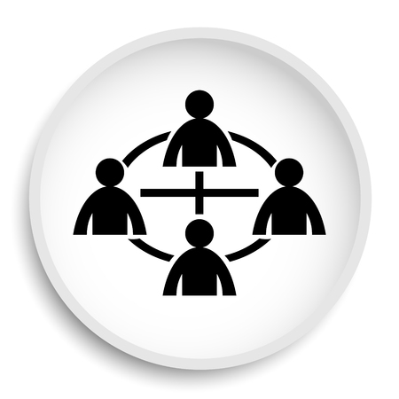Communication icon. Communication website button on white background.の写真素材