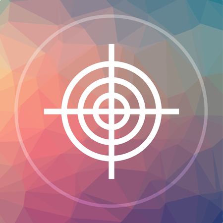 Target icon. Target website button on low poly background.の写真素材