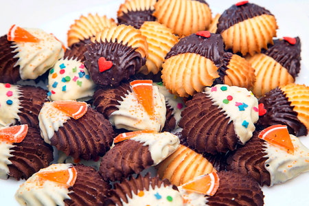 Chocolate, sweets and chocolate chip cookies