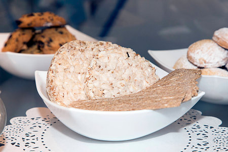Grain bread. Dry bread bran