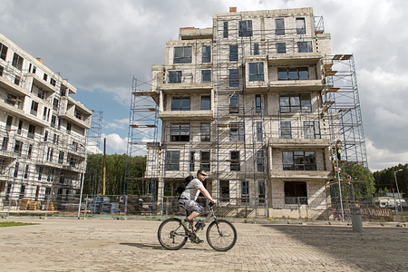 Residential area. Low-rise construction. European styleの写真素材