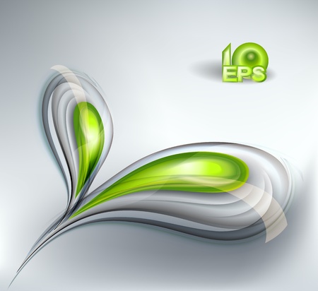 Abstract background with green leavesのイラスト素材