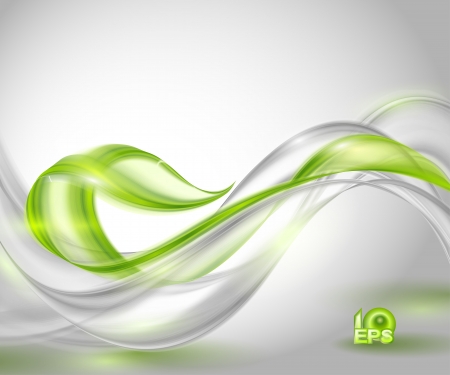 Abstract gray waving background with green element Abstract gray waving background with green element