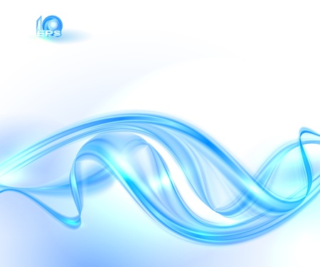 White abstract modern background with blue wavesのイラスト素材