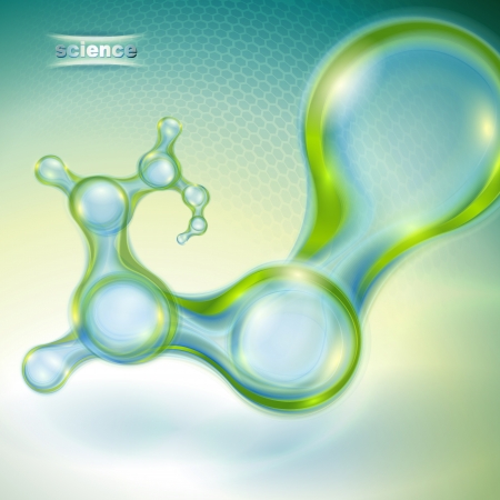 Abstract background with organic molecules のイラスト素材