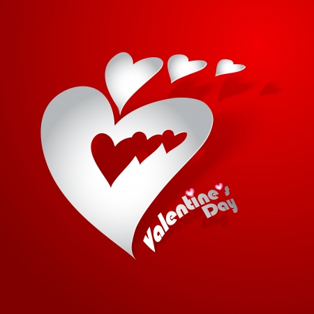 Abstract paper heartsのイラスト素材