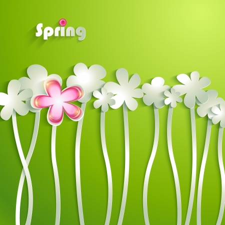 Abstract paper Flowersのイラスト素材