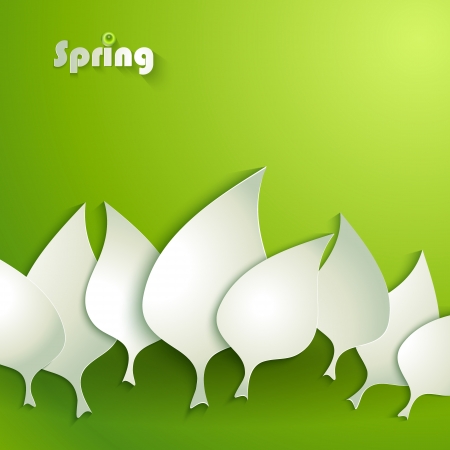 Abstract paper leavesのイラスト素材