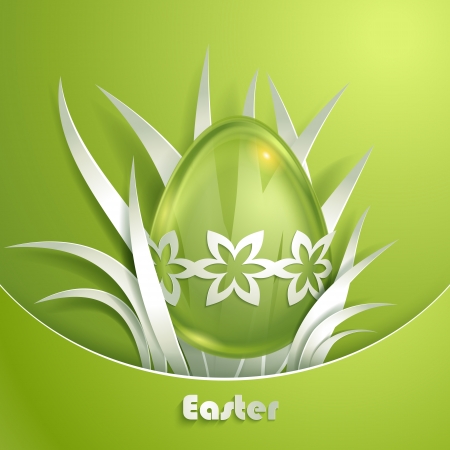 Greeting card with Easter eggのイラスト素材
