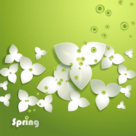 Abstract paper flowersのイラスト素材