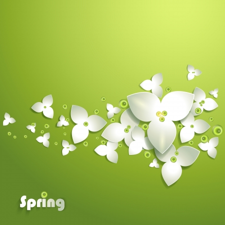 Abstract paper flowersのイラスト素材