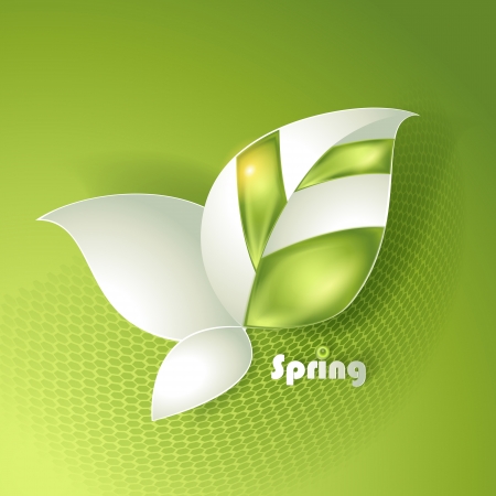 Card with vector stylized leavesのイラスト素材