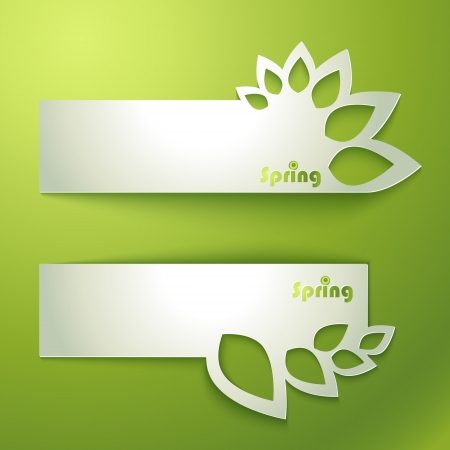 Abstract green bannerのイラスト素材