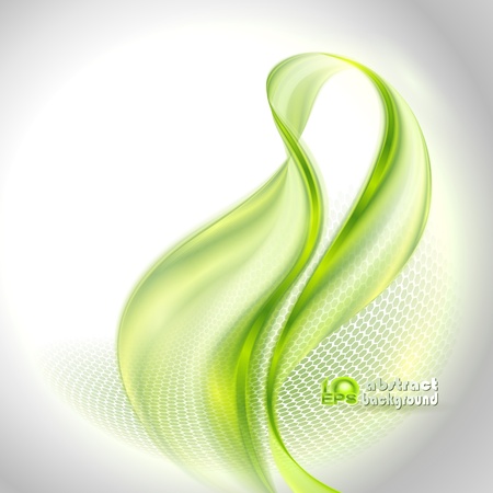 bstract gray waving background with green elementのイラスト素材