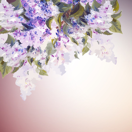 Lilac flowers backgroundのイラスト素材