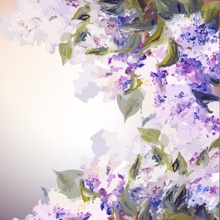 Lilac flowers backgroundのイラスト素材