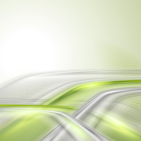 Gray soft abstract background with green elementのイラスト素材