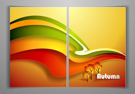 Autumn Yellow Business Front and Back Flyer Templateのイラスト素材