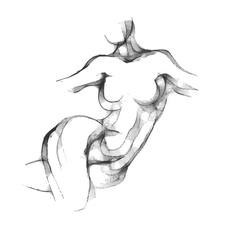 Sketch of woman torsoのイラスト素材
