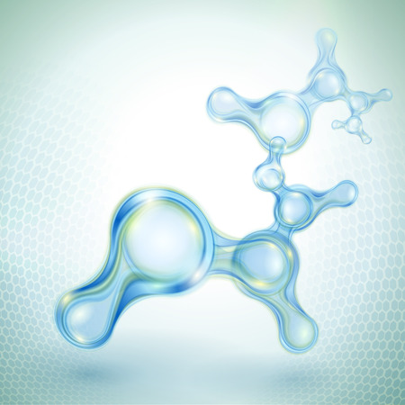 Molecules abstract backgroundのイラスト素材