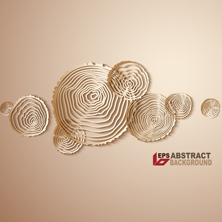 Paper desing. Abstract tree rings background.のイラスト素材