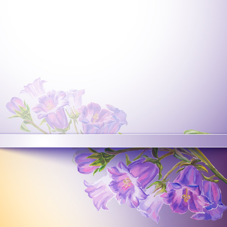 Spring flowers invitation template card. Wedding, marriage, bridal, birthday, Valentineのイラスト素材