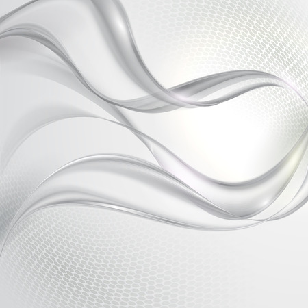 Abstract gray transparent wave backgroundのイラスト素材