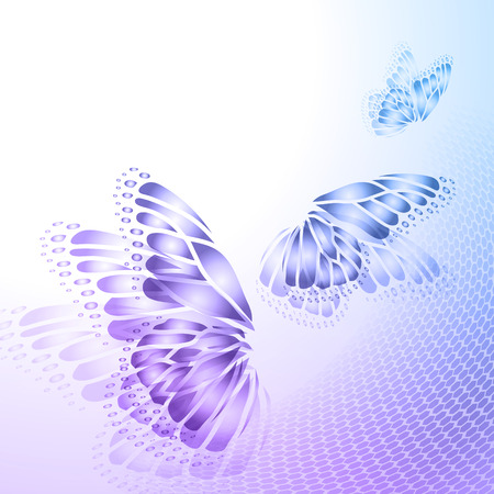 Abstract blue  purple background with  butterfly wingsのイラスト素材