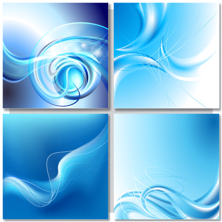 Abstract blue wave backgroundのイラスト素材