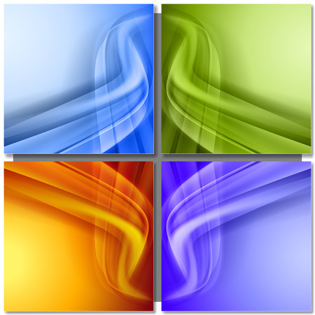 Set of abstract color vector background.  Corner from light and shadowのイラスト素材